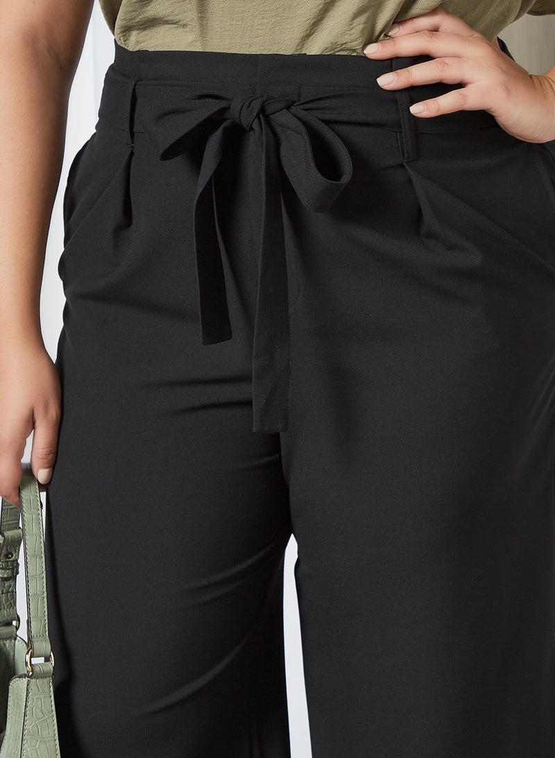 Only Carmakoma - Curve Tie-Waist Culottes Black - Image 1