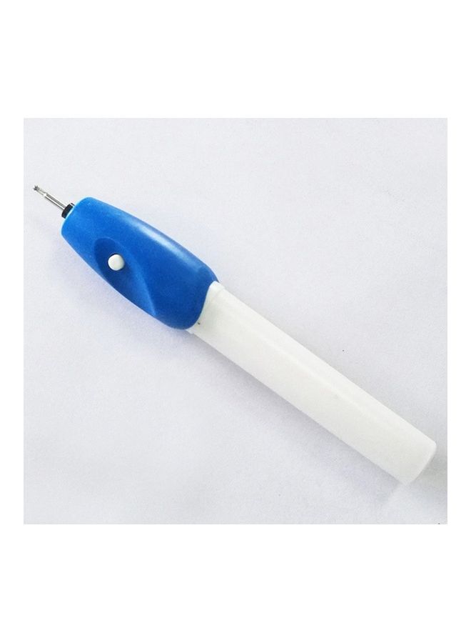 Cordless Mini Electric Engraving Pen Blue/White - Image 2