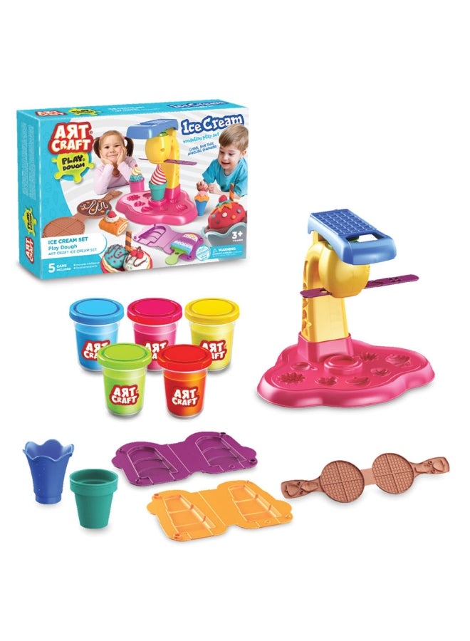ديدي مجموعة عجين اللعب بتصميم آيس كريم  من سلسلة آرت كرافت 8x37.5x26.5سم - Image 1