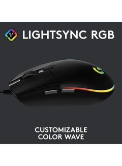 ماوس الألعاب لوجيتك G102 Light Sync مع إضاءة RGB قابلة للتخصيص، 6 أزرار قابلة للبرمجة، خفيف الوزن أسود - v1618215550/N28863701A_11