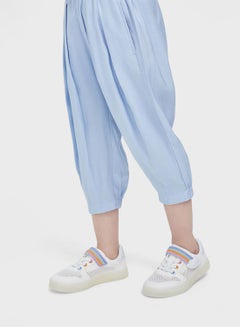 Balabala Pleated Cropped Pants Blue  - Image 3