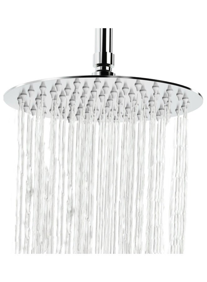 Round Rain Showerhead Silver 8inch - Image 1