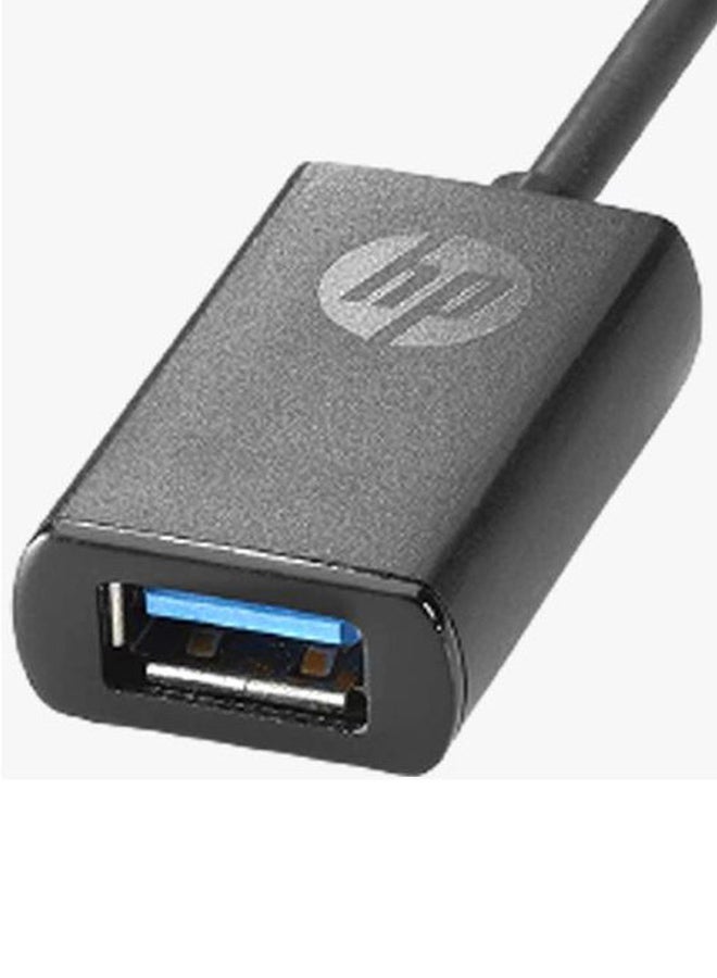 HP - USB-C To USB 3.0 Adapter Black - Image 1