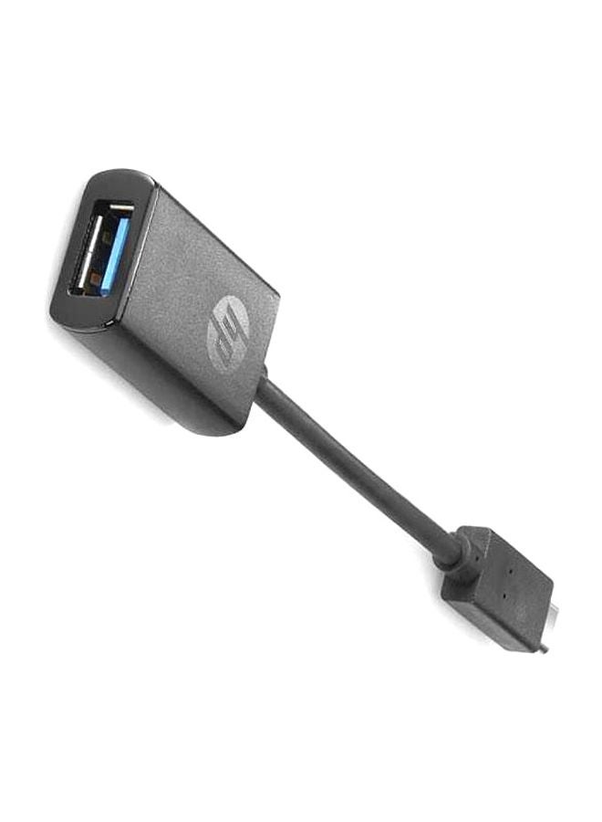 HP - USB-C To USB 3.0 Adapter Black - Image 1