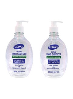COSMO Instant Hand Sanitizer Antiseptic Pack of 2 Multicolour 500ml  - Image 1