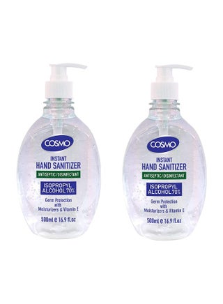 Instant Hand Sanitizer Antiseptic Pack of 2 Multicolour 500ml - v1618222814/N46483963A_1
