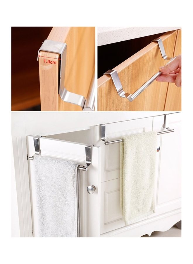 Kitchen Multi-Function Stainless Steel Single Bar Silver 36x6x3cm  - Image 4