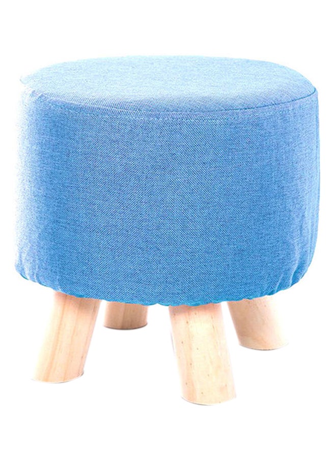 ماركة غير محددة مسند قدم دائري منجد بتصميم عثماني أزرق/بني 25x28x28سم  - Image 1