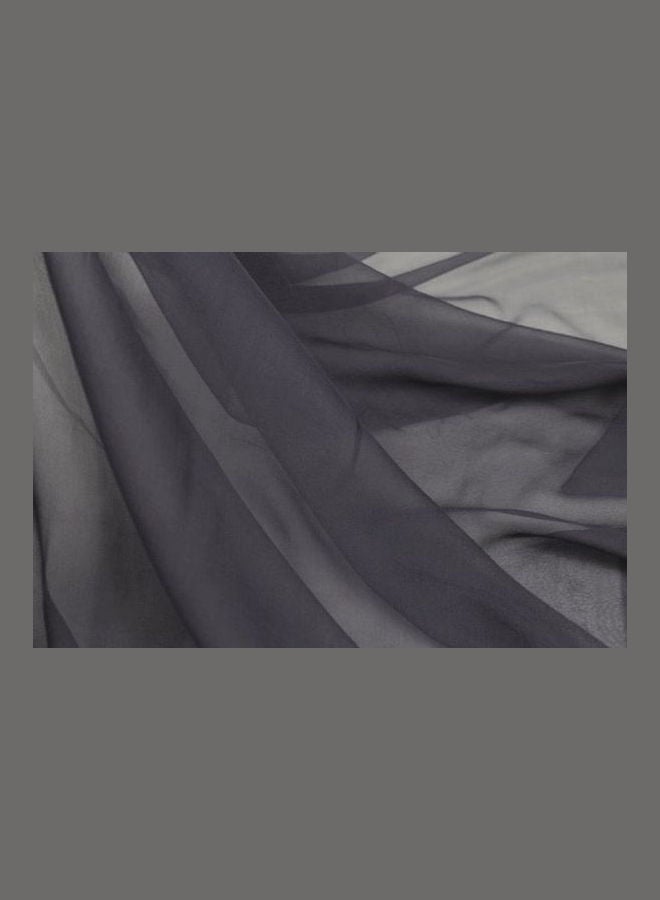 Generic - Smooth Silky Soft Chiffon Fabric 58inchx5m Black - Image 1