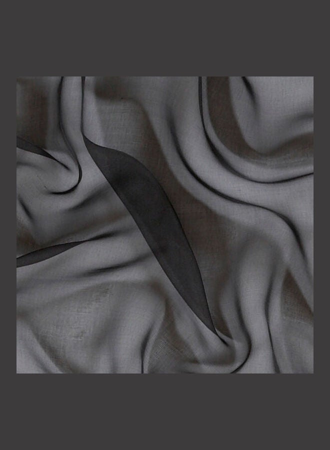Generic - Smooth Silky Soft Chiffon Fabric 58inchx5m Black - Image 1