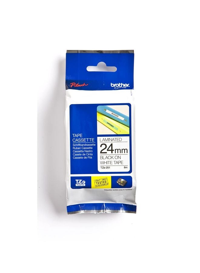 brother TZE-251 P-Touch Tape Black/White - Image 3