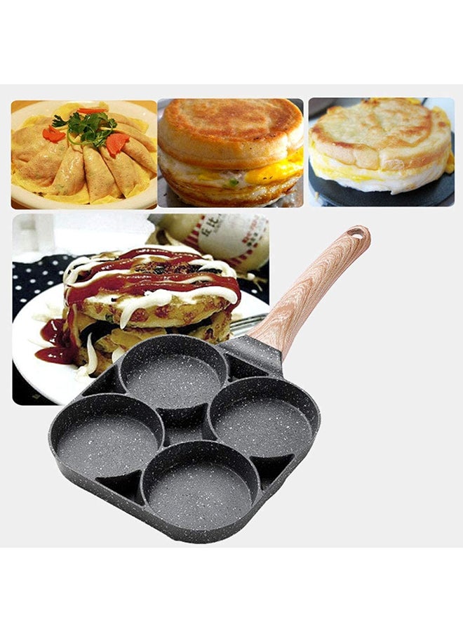 Non-Stick 4-Hole Omelet Pan Black 14inch - Image 3