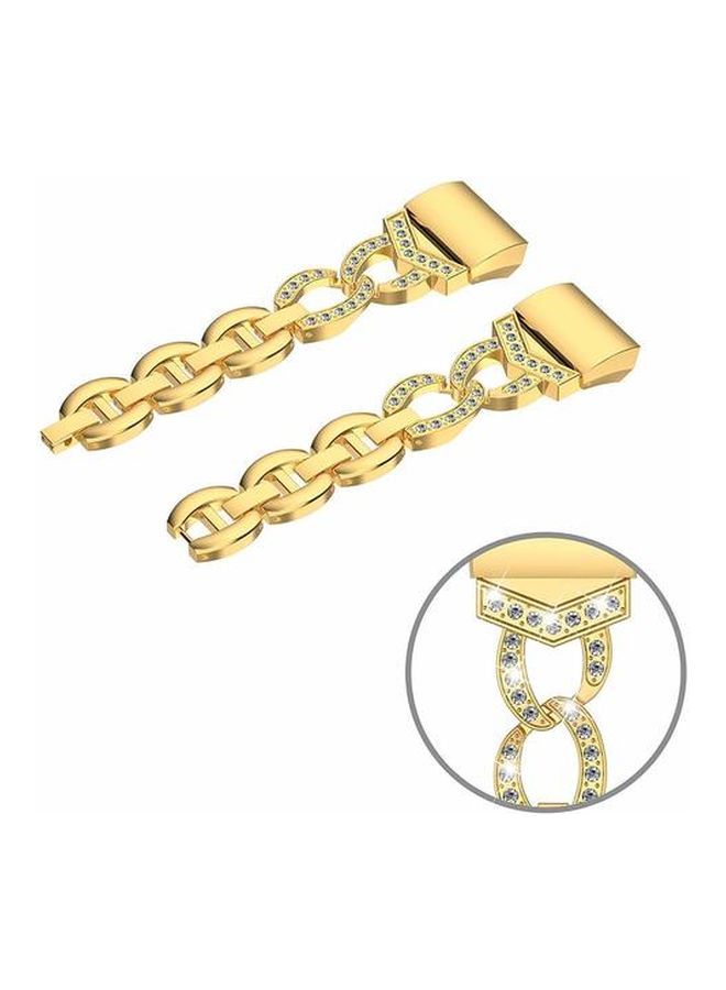 Ozone Rhinestone Bracelet Adjustable Replacement Wrist Watch Band For Fitbit Charge 3 Gold - Image 4