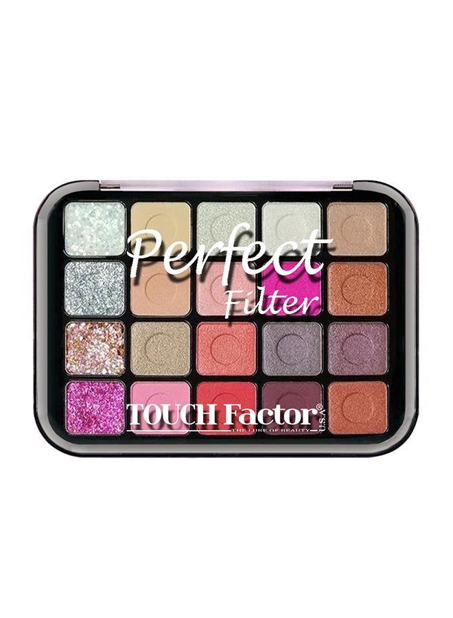 Touch Factor 20 Colours Eyeshadow Palette Multicolour  - Image 1