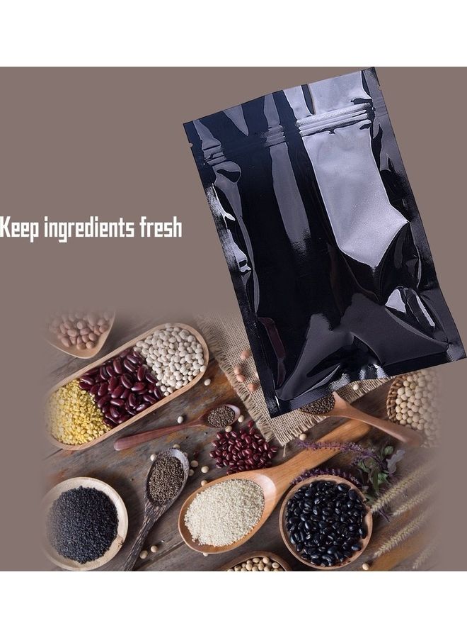 100-Piece Aluminum Foil Bag Black 0.6x0.8x12cm - Image 3