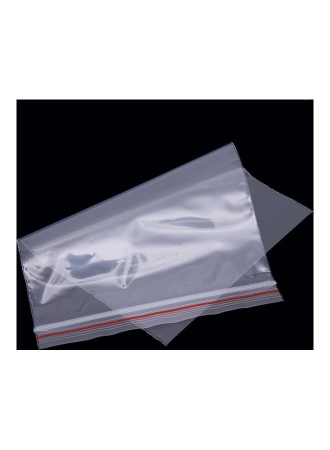 100-Piece Plastic Food Packaging Bag Transparent 17x24x5cm - Image 1
