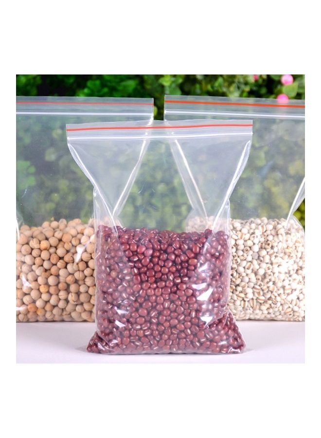 100-Piece Plastic Food Packaging Bag Transparent 17x24x5cm - Image 2