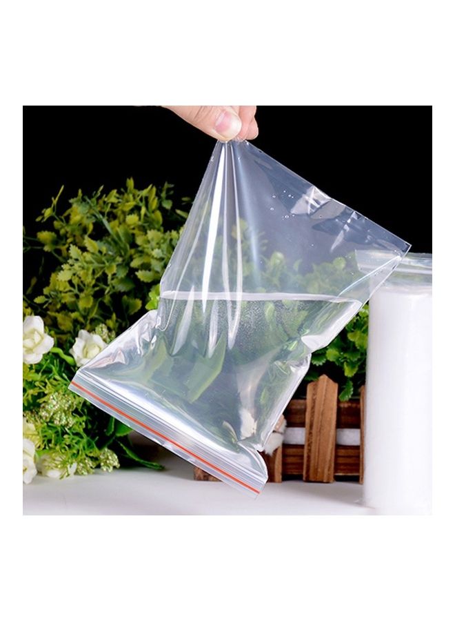 100-Piece Plastic Food Packaging Bag Transparent 17x24x5cm - Image 3