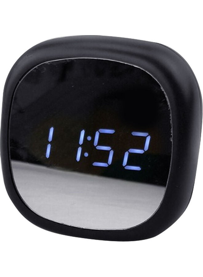 LED Display Digital Alarm Clock Black/White 8x8x3.6cm - Image 1