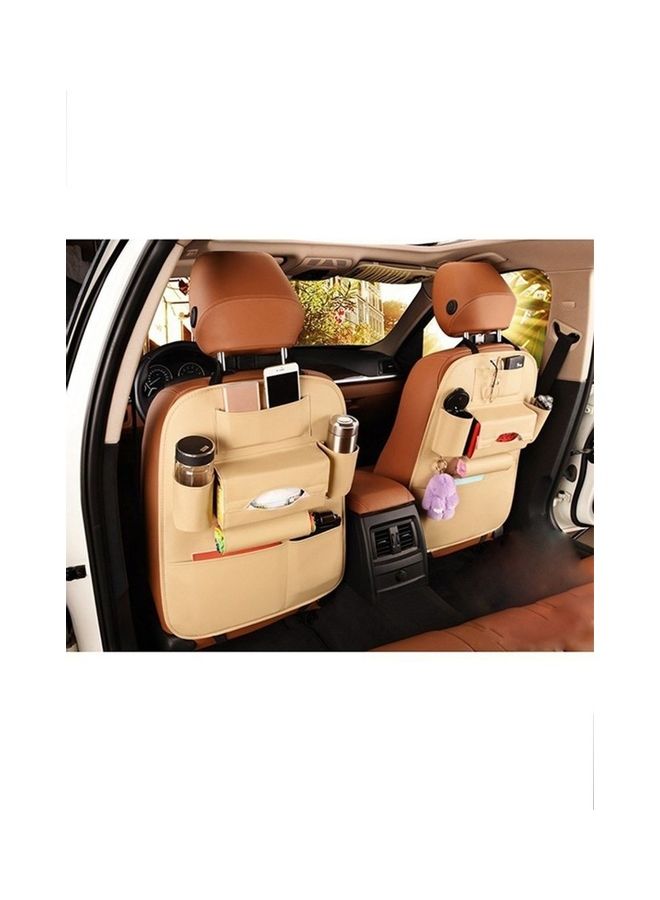 منظم حقيبة تخزين للمقعد الخلفي للسيارة مكّون من قطعتين