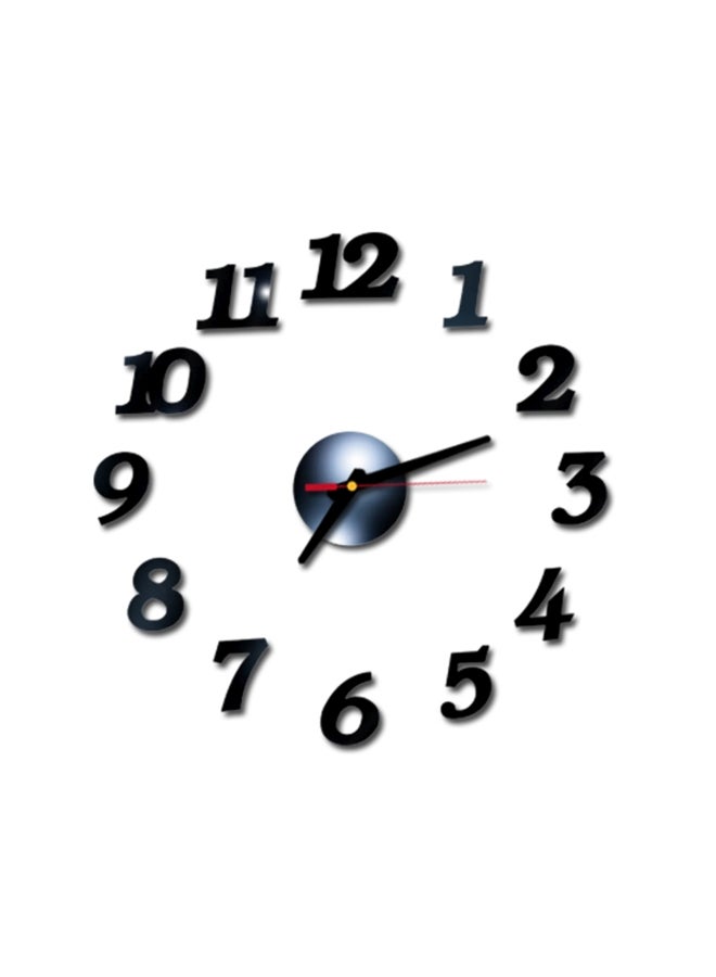 Frameless Wall Clock Sticker Black - Image 1