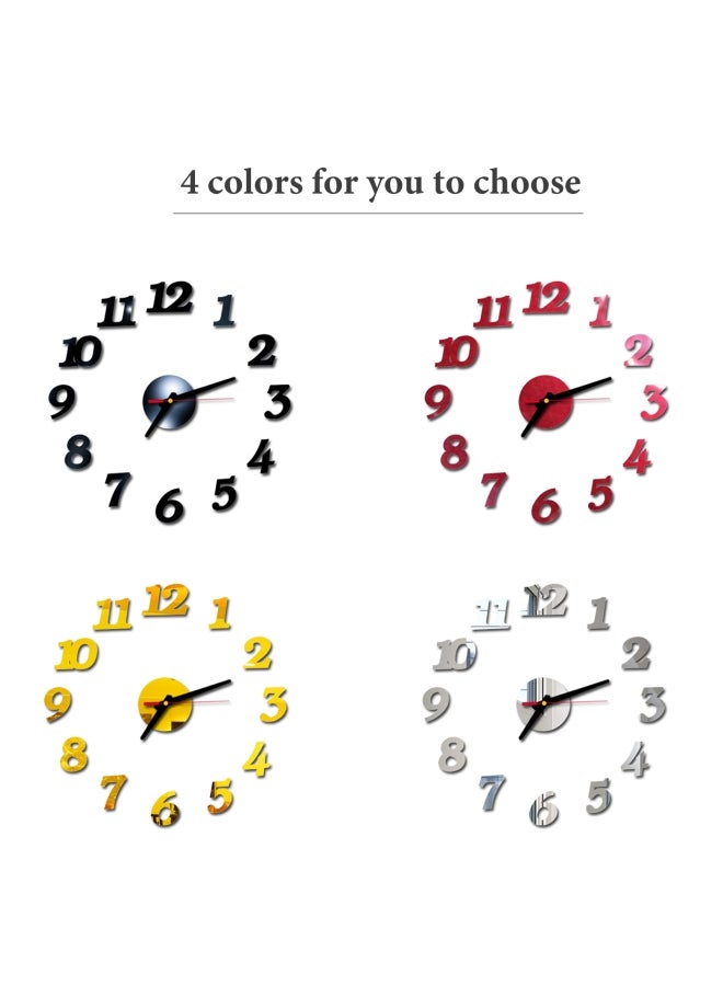 Frameless Wall Clock Sticker Black - Image 2