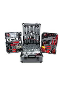 Generic 187-Piece Trolley Tool Suitcase With Automatic Ratchet Set Black/Silver 38x18x53cm  - Image 1