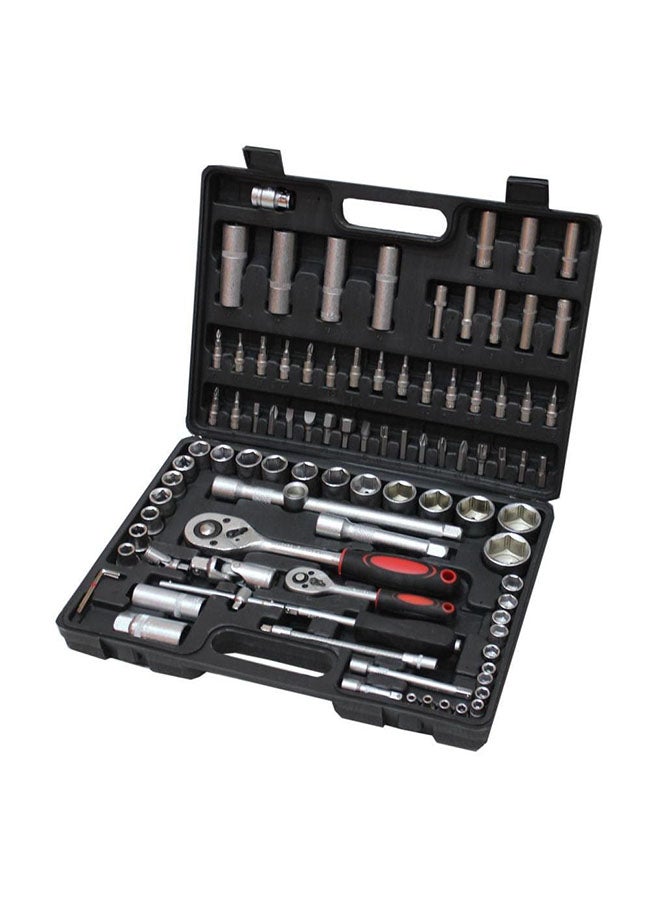 ZHONGXIN - 94-Piece Professional Socket And Ratchet Set Black/Silver 30x10x60cm - Image 1
