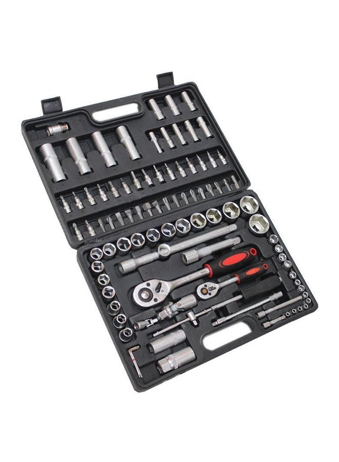 ZHONGXIN - 94-Piece Professional Socket And Ratchet Set Black/Silver 30x10x60cm - Image 1
