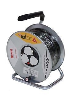 Roxon 3-Plug Electric Cable Reel Black/Silver 50meter  - Image 2