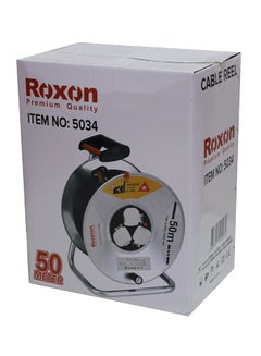 Roxon 3-Plug Electric Cable Reel Black/Silver 50meter  - Image 3