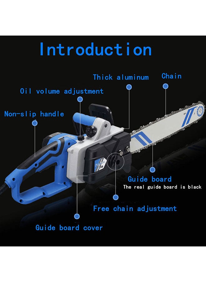 Winner Electric Chainsaw 2000W Blue/Black 20x23x45cm - Image 2