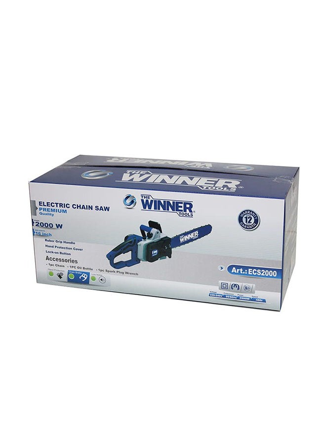 Winner Electric Chainsaw 2000W Blue/Black 20x23x45cm - Image 5