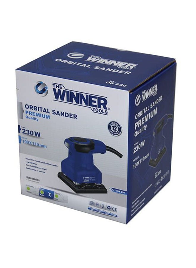 Winner Orbital Sander 230W Blue/Black 14x17x18cm - Image 3