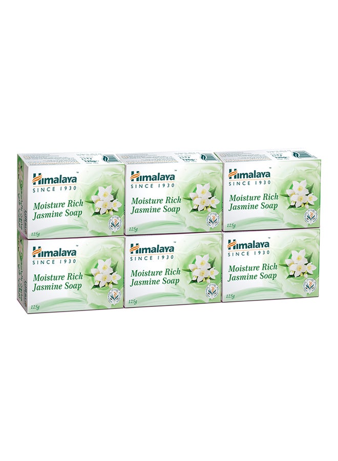 Himalaya Pack Of 6 Moisture Rich Jasmine Soap 125grams  - Image 1