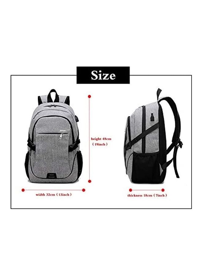 Generic - Small Leather Backpack Grey - Image 1