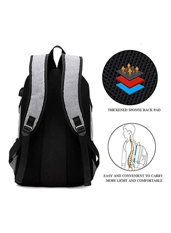 Generic - Small Leather Backpack Grey - Image 1