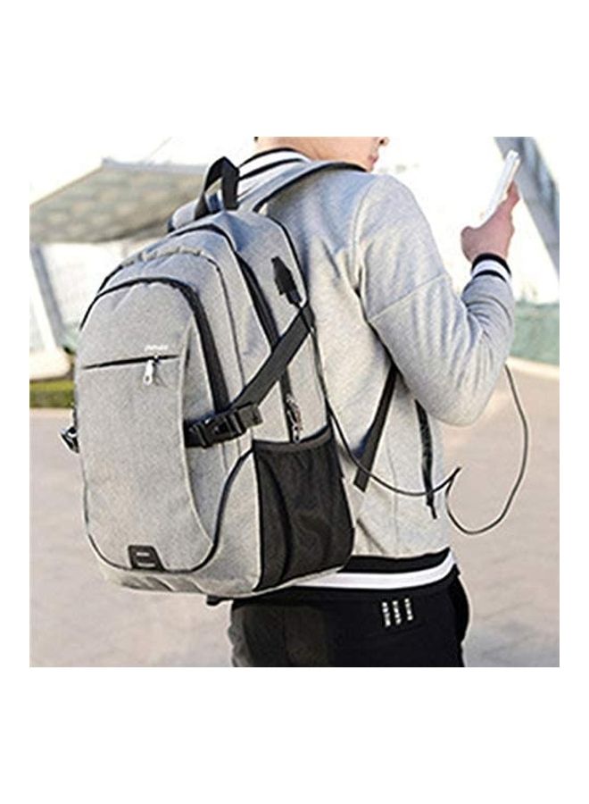 Small Leather Backpack Grey - v1618246789/N46495582A_6