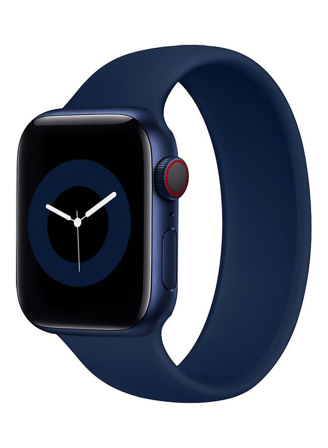 PROMATE - Solo Loop Strap for Apple Watch 38mm/40mm, Durable Stretchy Silicone Loop Sport Wristband with Sweat-Proof Design for Apple Watch Series 1, 2, 3, 4, 5, 6, SE, Size-Small, Loop-40S Navy Blue - Image 1