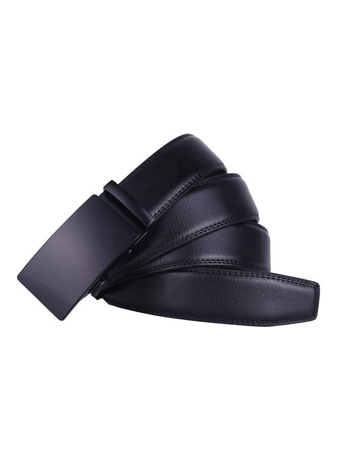 Generic - Leather Automatic Buckle Belt Black - Image 1