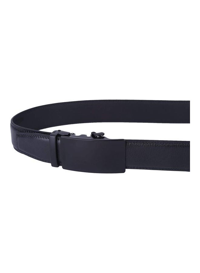 Generic - Leather Automatic Buckle Belt Black - Image 1