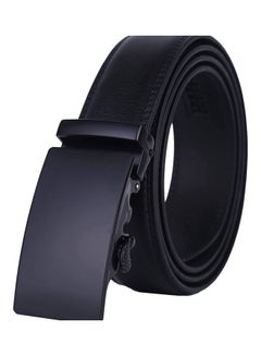 Leather Automatic Buckle Belt Black