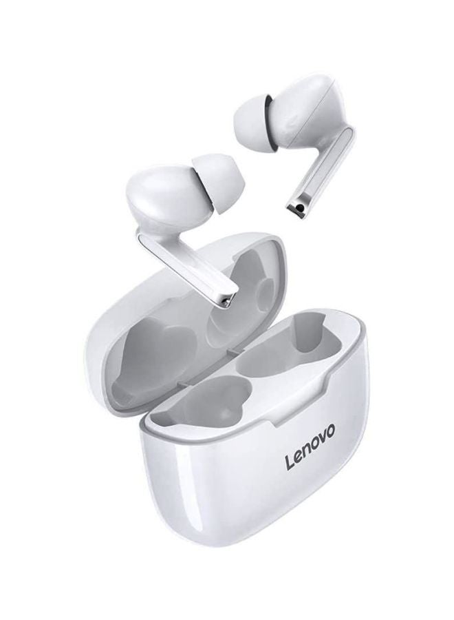 Lenovo - XT90 Bluetooth Wireless In-Ear Earbuds With Charging Case White - Image 1