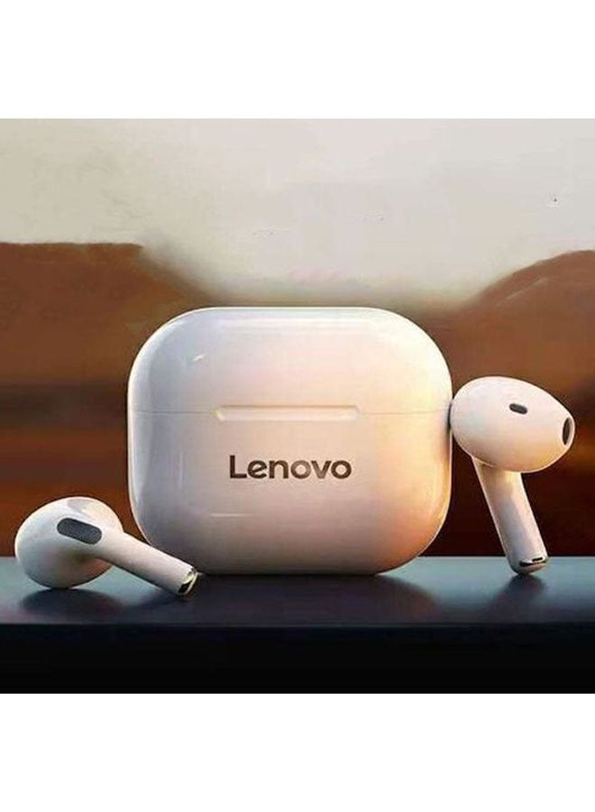 Lenovo - XT90 Bluetooth Wireless In-Ear Earbuds With Charging Case White - Image 1