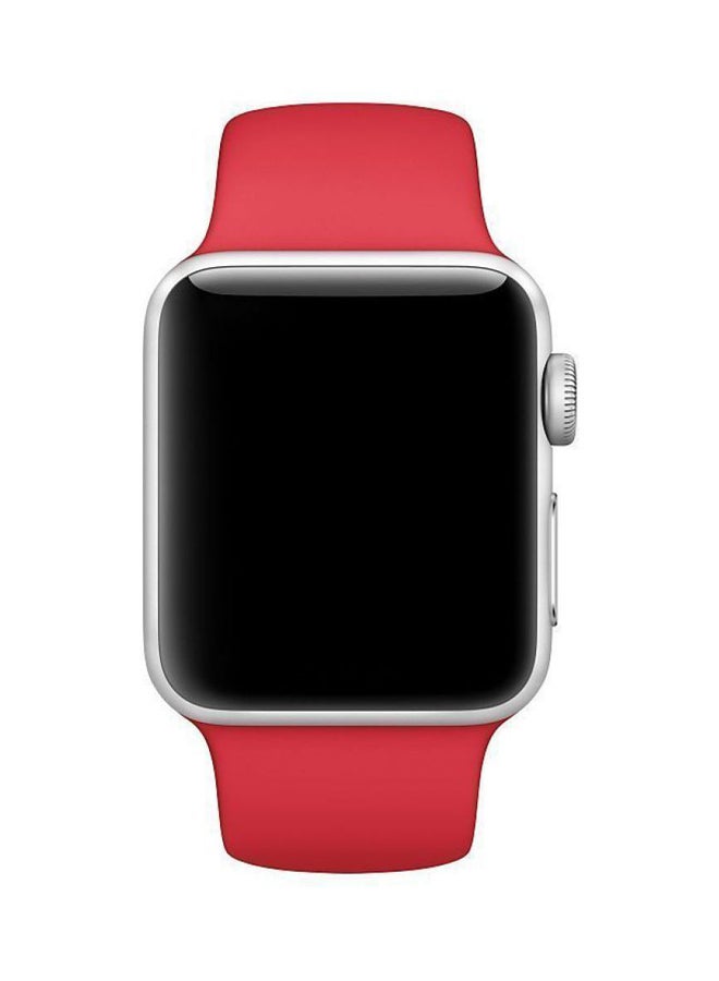 Silicone Replacement Band For Apple Watch 42-44mm Red