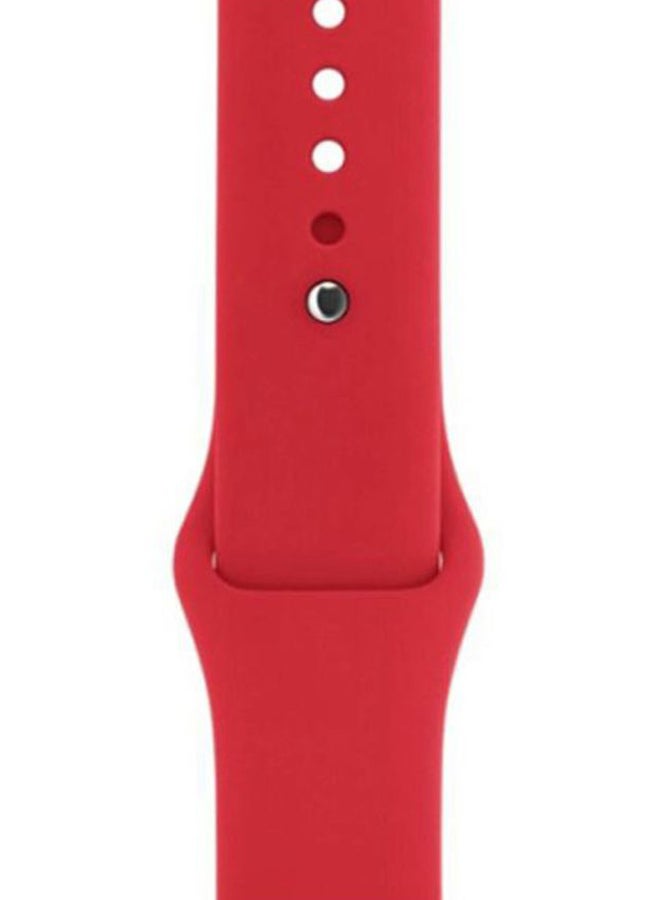 Silicone Replacement Band For Apple Watch 42-44mm Red