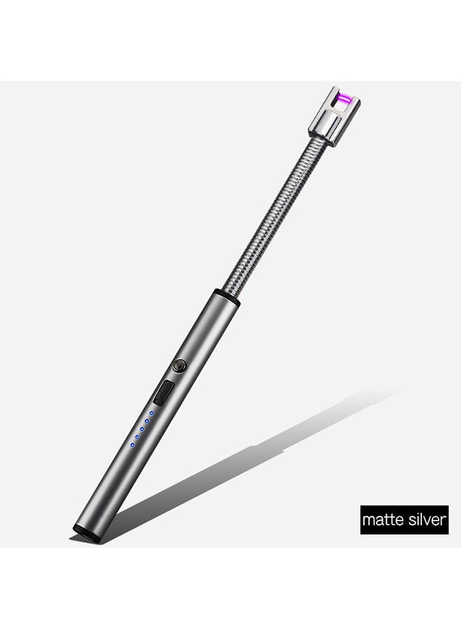 ولاعة كهربائية بتصميم مقوس مع كابل USB فضي - v1618299629/N46533087A_1