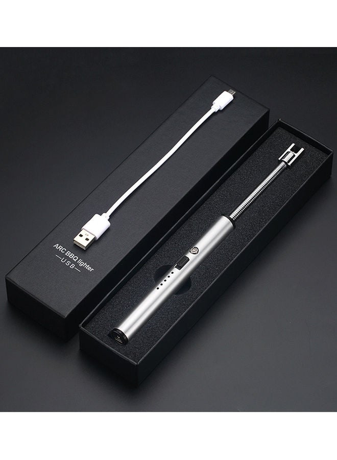 ولاعة كهربائية بتصميم مقوس مع كابل USB فضي - v1618299629/N46533087A_3
