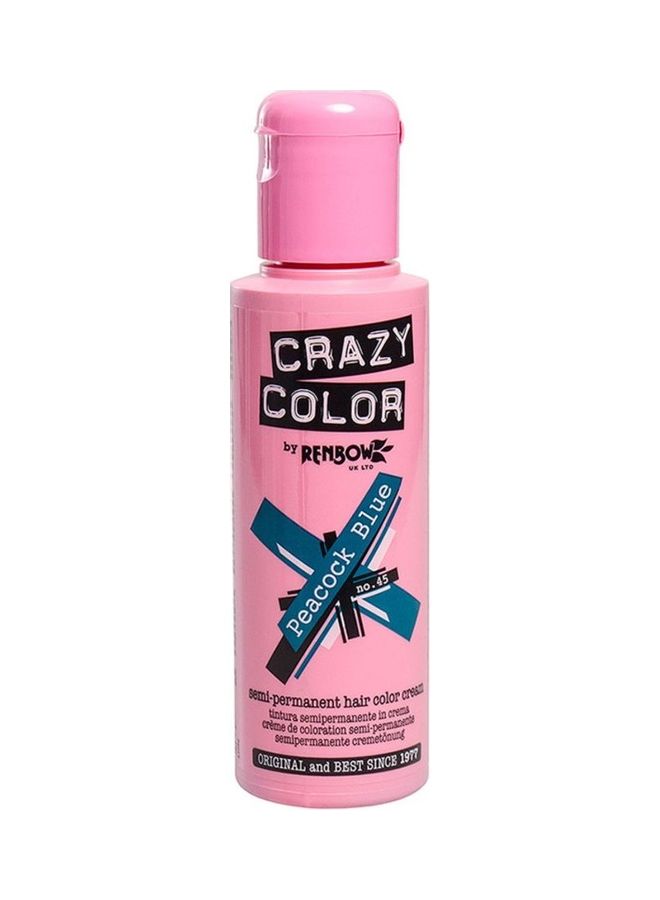 Crazy Color Semi-Permanent Hair Dye Peacock Blue 100ml 
