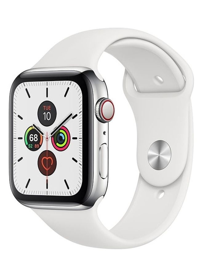 Eworld - T500 Series 5 Fitness Tracker Smart Watch With Replaceable Strap White/Silver - Image 1